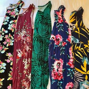 lot of 5 - Summer Sleeveless Casual Dresses